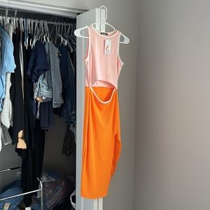 Amazon Prettygarden Pink & Orange Dress, NWOT